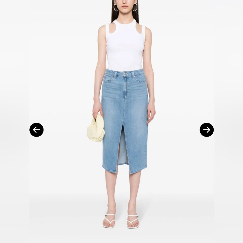 Paige Angela denim midi skirt. Size 29.